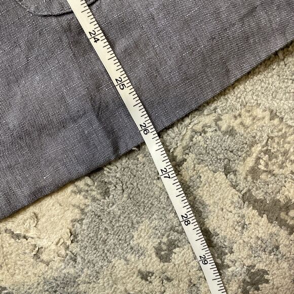 J Jill Linen Jacket XS Blue Gray Blazer Lagenlook. Slouchy Pockets.‎ Long Sleeve - Picture 8 of 9